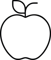 Apple Line Icon. Editable Stroke.

