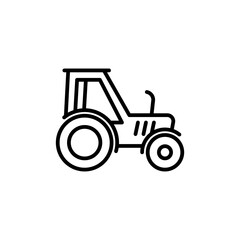 Farming Tractor Icon for Agricultural Machinery
