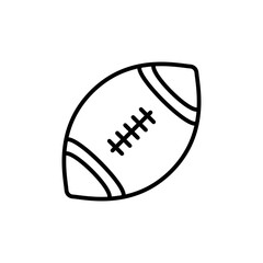 Rugby Ball Icon for Sports Equipment