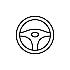 Steering Wheel Icon for Automotive Industry