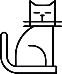 cat Line Icon. Editable Stroke.