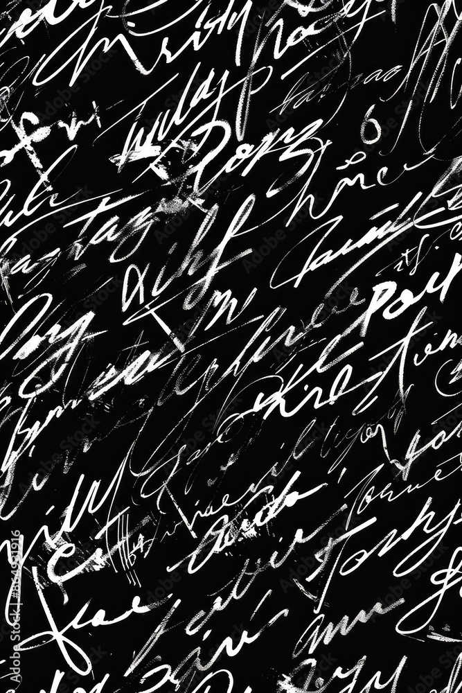 Poster a collection of papers with handwritten notes in a simple, monochromatic design