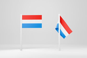 Luxembourg Flag 3d Illustration Stock Image 