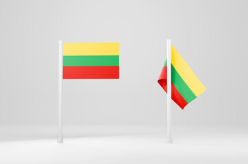 Lithuania Flag 3d Illustration Stock Image 