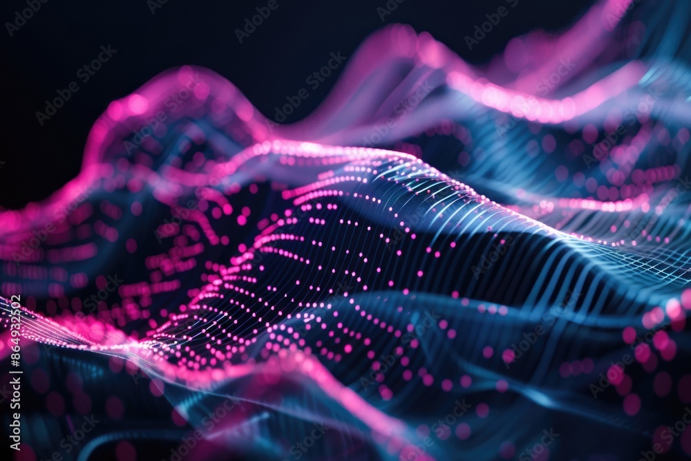 Aufkleber a close-up shot of a blue and pink wave, perfect for use in illustrations, design projects, or as a 