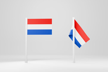 Netherlands Flag 3d Illustration Stock Image 