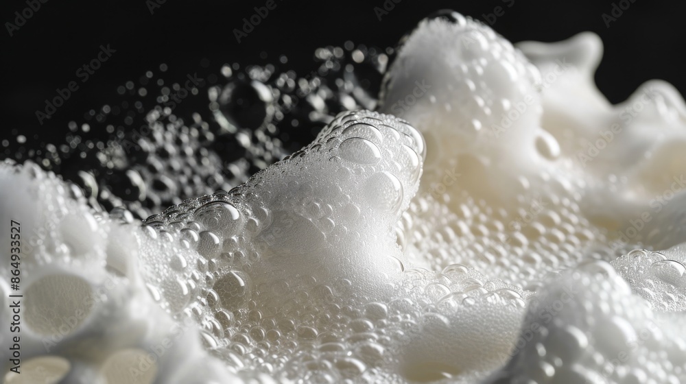 Aufkleber A close-up view of a bowl filled with soap bubbles, great for use in illustrations or as a decorative element