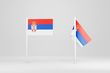Flag Of Serbia 3d Illustration Stock Image