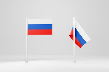 Russia Flag 3d Illustration Stock Image 