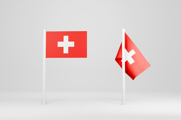 Flag Of Switzerland 3d Illustration Stock Image 