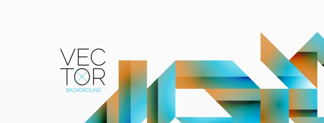 Geometric purity on white - lines, squares, triangles unite. Minimalist harmony in elegant simplicity