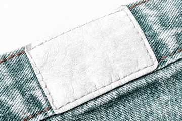 Jeans label png mockup transparent