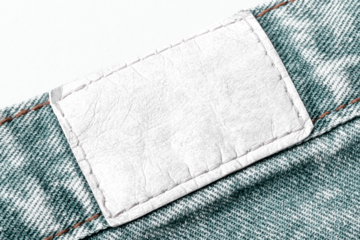 Jeans label png mockup transparent
