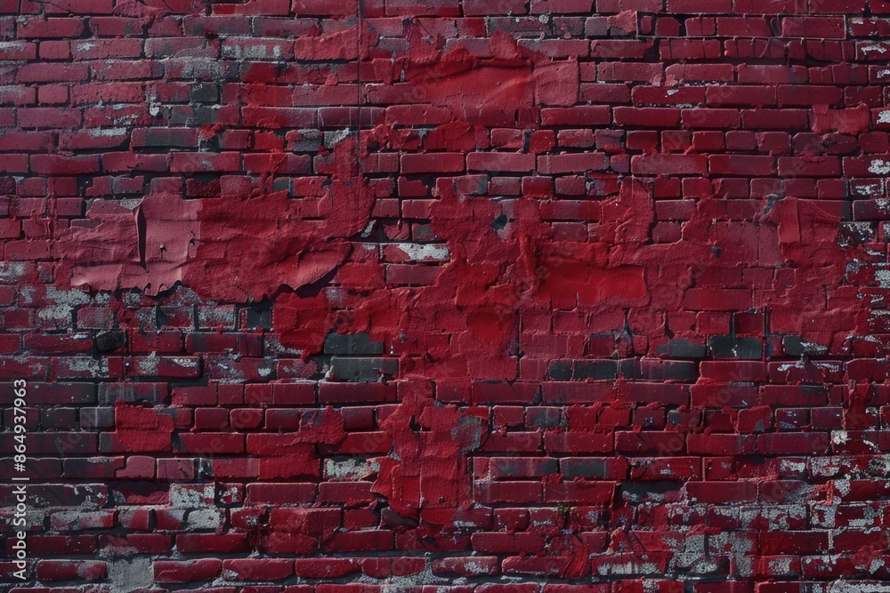 Poster a fire hydrant sitting in front of a red brick wall, with no context or additional information