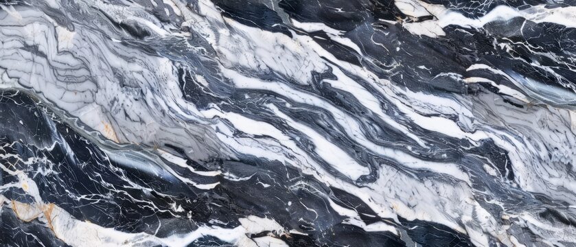 Panoramic close-up, high detail scan of Bardiglio marble material, Generative AI