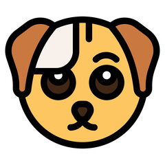 Vector Icon Scared, Dog, Animal, Wildlife, Dog Emoji