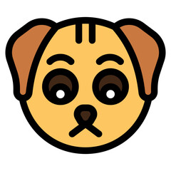 Vector Icon Worry, Dog, Animal, Wildlife, Dog Emoji