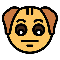 Vector Icon Neutral, Dog, Animal, Wildlife, Dog Emoji