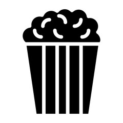 Popcorn Vector Glyph Icon Design