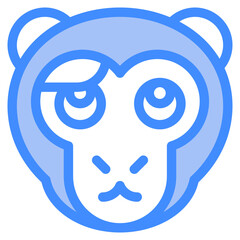 Obraz premium Vector Icon Scared, Monkey, Animal, Wildlife, Pet