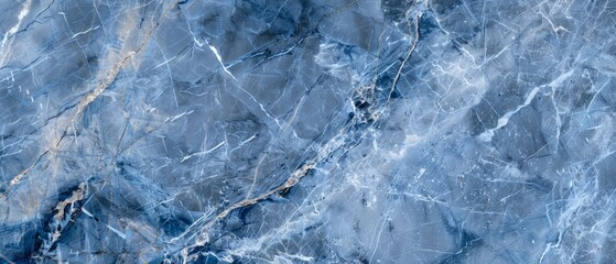 Fototapeta premium Panoramic close-up, high detail scan of Blue de Savoie marble material, Generative AI