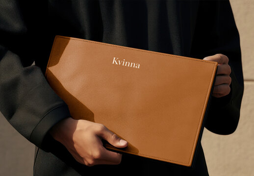 Leather Folder Mockup With Generative AI