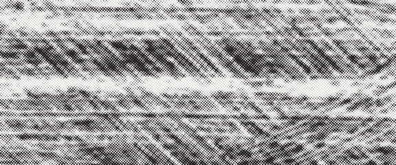Black Halftone Texture On White Background. Modern Dotted Futuristic Background. Faded Noise Overlay. Wide horizontal long banner for site. Pop Art Style
