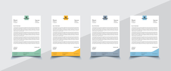 Corporate letterhead template design for all kinds of uses