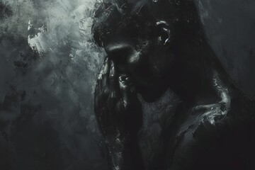 Fototapeta premium young guy putting hands together as if he is praying