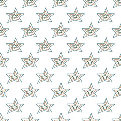 Seamless pattern with cute stars doodle for decorative print, wrapping paper, greeting cards, wallpaper and fabric