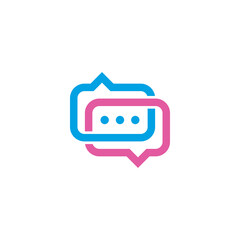 Bubble Chats vector logo design template