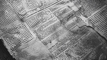 A vintage-style newspaper in monochrome tones, ideal for historical or nostalgic-themed projects