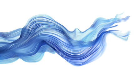 Abstract blue wave isolated on a transparent background