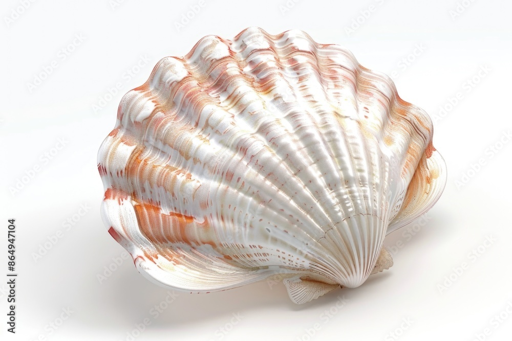 Poster A close-up of a shell on a white surface