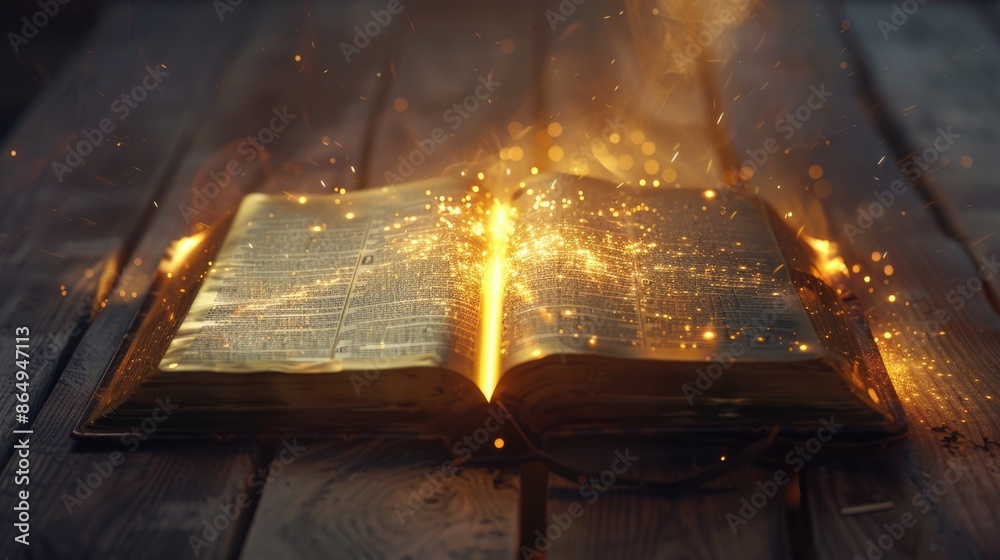 Poster a magical moment where knowledge meets power, this image can be used for book illustrations or repre