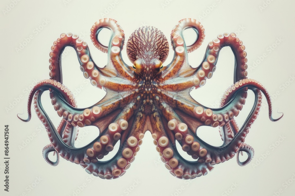 Poster An image of an octopus displaying its eight arms