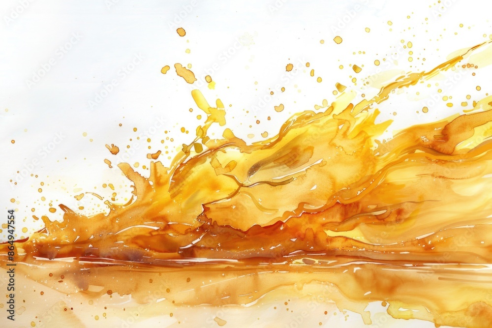Poster A close-up of a splash of liquid on a white surface, great for representing a sudden moment or adding texture to your design