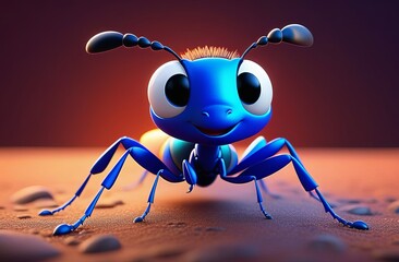 3d rendered illustration of a cartoon ant