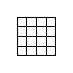 Organized Grid Icon for Layout Design