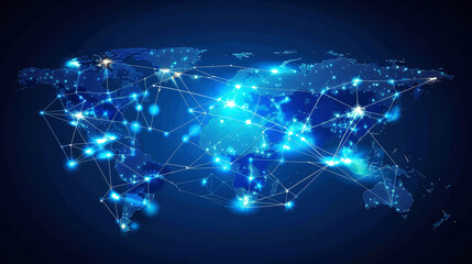 Fototapeta premium illustration around the world covered by internet network