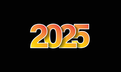 2025 Happy New Year Background Design.