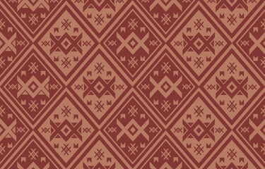 pattern in ethnic concept. There are geometric shapes in this ethnic pattern makes it looks Indian style This ethnic design is suitable for textile industry, fashion industry and also home decorating