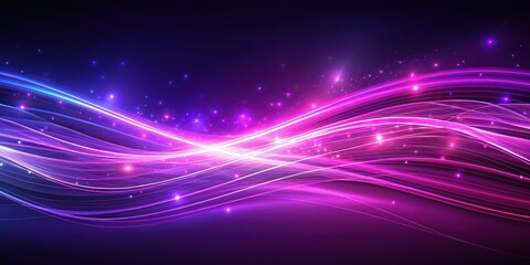 Obraz premium Futuristic abstract design with luminous purple and magenta lines, futuristic, abstract, design, luminous, purple