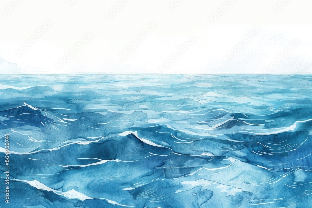 Poster a serene and calm body of water with no visible shoreline, ideal for use in travel or nature-themed 