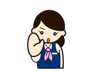 ストップポーズの受付嬢