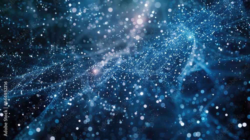 Poster blurry image of a blue and white background with a soft focus effect