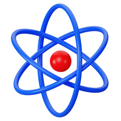 PNG 3D atom, element illustration, transparent background