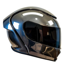 Fototapeta premium Modern Motorcycle Helmet Isolated on White Background