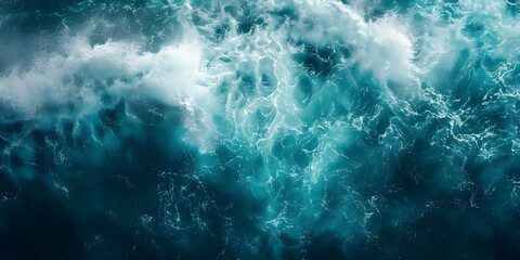 Abstract Aerial View of Turquoise Ocean Water Splashing for a Natural Background. Concept Aerial View, Turquoise Ocean, Water Splashing, Natural Background, Abstract