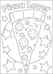 star fun pizza coloring book page